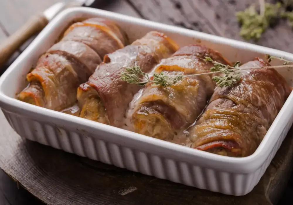 Roladki ze schabu pieczone - Soczyste i zwarte!