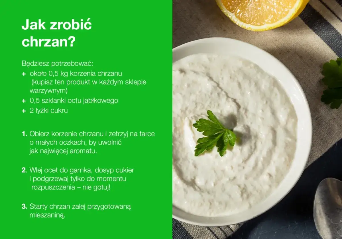 Jak zrobić chrzan domowy do słoików? Przepis na pyszny, ostry chrzan z octu jabłkowego i cukru.